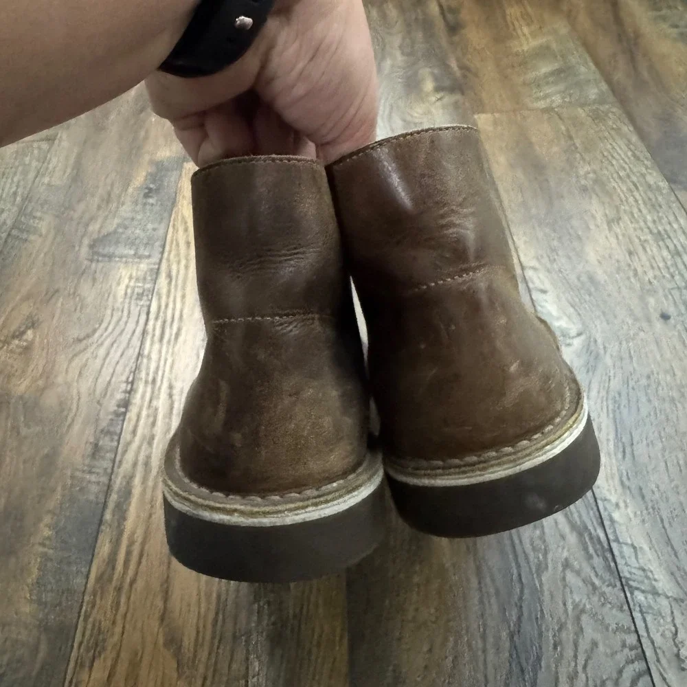 Clarks Bushacre 2 Mens Beeswax Brown Leather Chukka Desert Boots Size 9M
